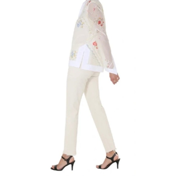 Tory Burch Handkerchief Silk Tunic Top in New Ivory Size 0 boho - Picture 5 of 14